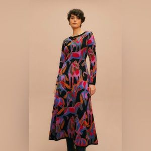 FARM RIO Black Wild Horses Knit Dress - Multicolor (XL)
